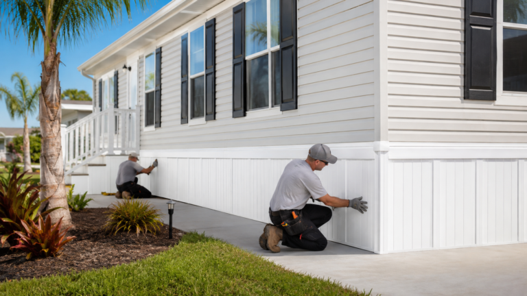 manufactured home skirting installers near me